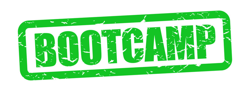 " Bootcamp " on red stamp