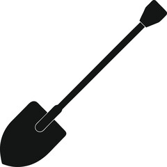 shovel isolated silhouette