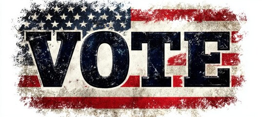 Voting box for America president election. Democracy nation politic campaign. Generative AI technology.	
