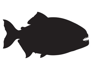 PIRANA FISH SILHOUETTE