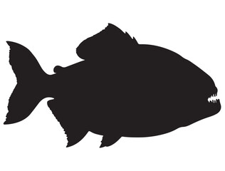 PIRANA FISH SILHOUETTE