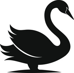 swan isolated silhouette