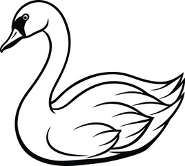 swan isolated silhouette