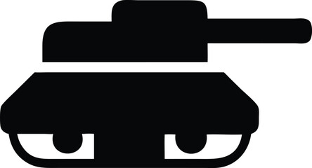 tank isolated silhouette