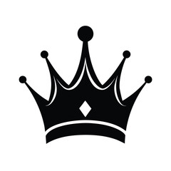 Silhouette of a crown on white background Vector illustration