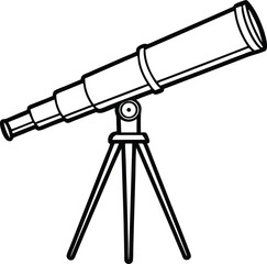 telescope isolated silhouette