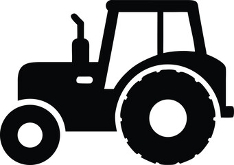 tractor isolated silhouette