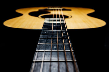 acoustic guitar close up