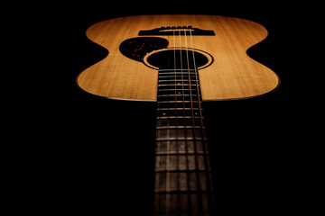 acoustic guitar close up