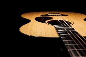 acoustic guitar close up