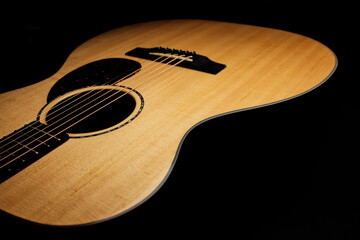 acoustic guitar close up
