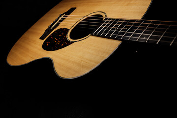 acoustic guitar close up