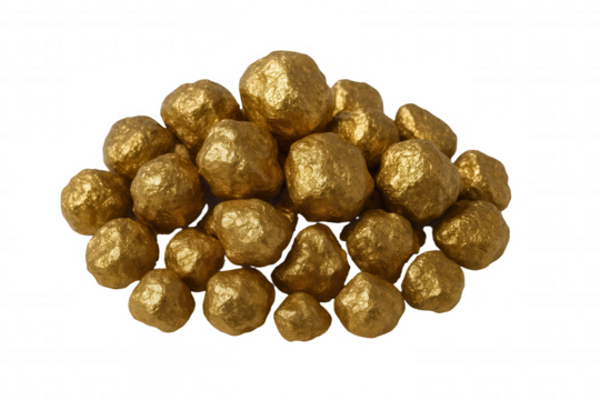 Pile of Shiny Golden Nuggets Representing Wealth, Riches, and Valuable Resources