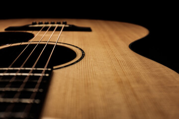 acoustic guitar close up