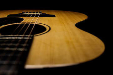 acoustic guitar close up