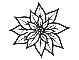 POINSETTIA FLOWER SILHOUETTE