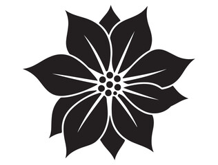POINSETTIA FLOWER SILHOUETTE