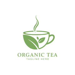Tea logo vector design template