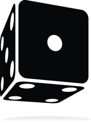 A dice glyph vector illustration 