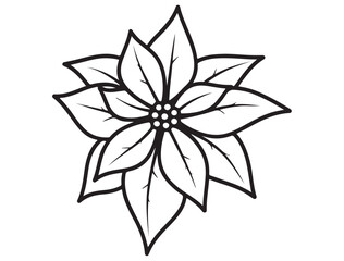 POINSETTIA FLOWER SILHOUETTE