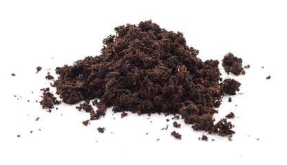 Pile of soil isolated.