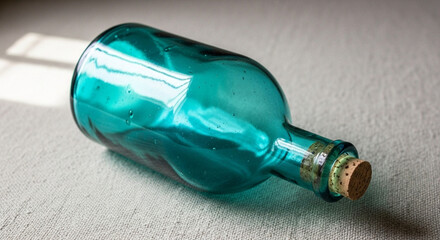 green bottle with a cork