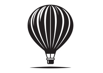 air balloon logo silhouette vector, hot air balloon silhouette vector graphic illustration design, hot air balloon silhouette in sky, hot air balloon airline logo vector silhouette on white background