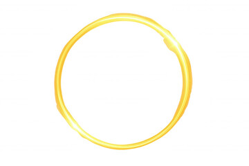 Radiant Golden Ring of Light with Glowing Edges and Subtle Streaks Against a Dark Void