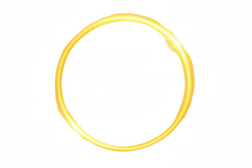Radiant Golden Ring of Light with Glowing Edges and Subtle Streaks Against a Dark Void