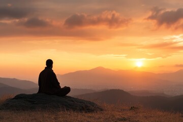 Muslim woman practicing meditation for spiritual and mental wellness