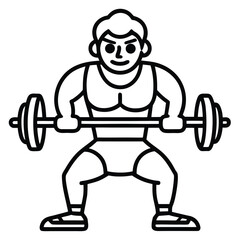 Muscular man lifting heavy barbell in athletic wear weightlifting strength