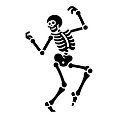 Dancing skeleton icon vector design 