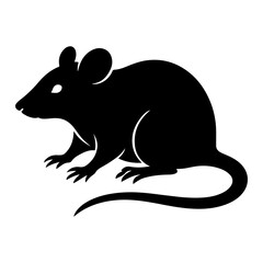Rat silhouette vector 
