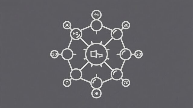 Geometric Diagram with Numerical Annotations and Central Arrow