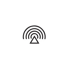 Vector art of abstract signal wave icon isolated on white background