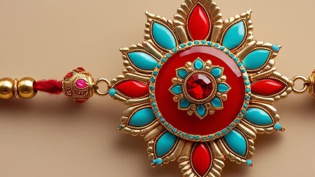 Raksha Bandhan, Indian festival with beautiful Rakhi and Rice Grains. A traditional Indian wrist band which is a symbol of love between Sisters and Brothers See Less