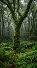 Obraz premium Misty forest scene (1)