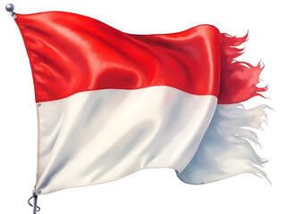 flag of Luxembourg with watercolor. water color flag. watercolor painting. national flag painting