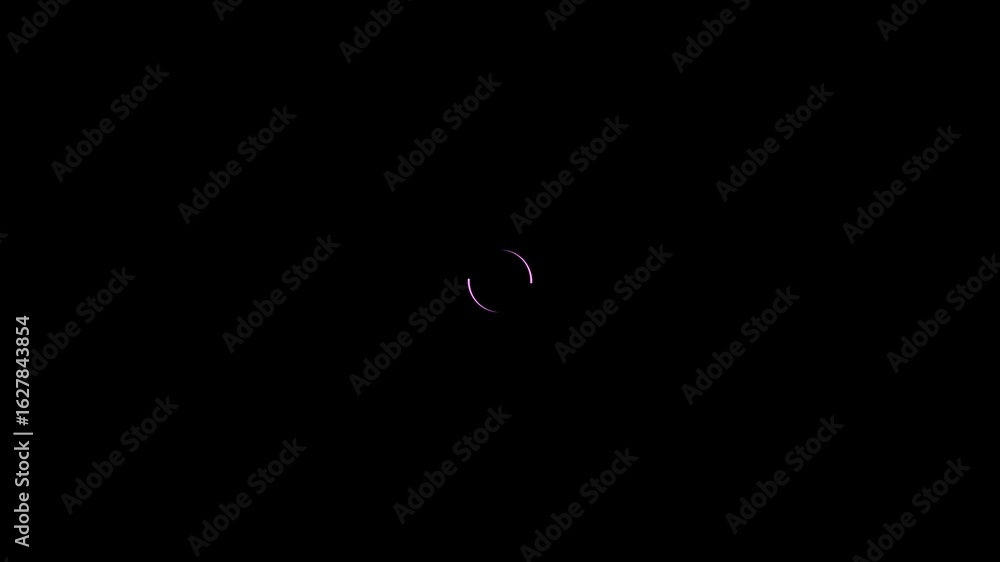 Poster loading glowing white color circle border frame rectangle rotation icon animation. circle arrow rota