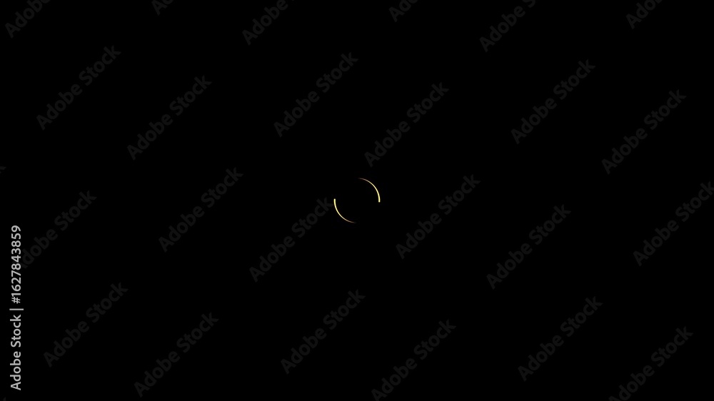 Poster loading glowing white color circle border frame rectangle rotation icon animation. circle arrow rota