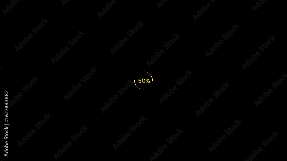 Poster loading glowing white color circle border frame rectangle rotation icon animation. circle arrow rota