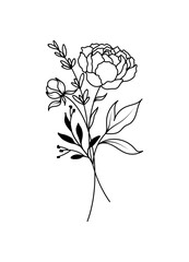 Peony November Birth Month Flower Bouquet