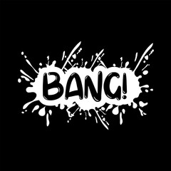 Vector Text Illustration For Bang.