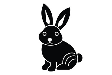 christmas bunny vector icon