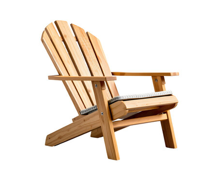 Wooden Adirondack Chair on Transparent Background - Powered by Adobe