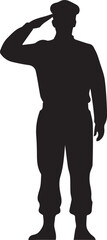 Fototapeta premium Salute of an army officer in vector