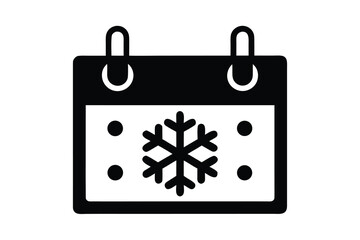 christmas calendar vector icon