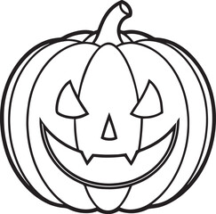Halloween pumpkin line art vector art