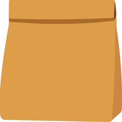 Stylish brown paper bag for lunch, takeout, or groceries promotes sustainability and eco-consciousness