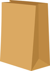 Sustainable shopping with this simple brown paper bag, perfect for eco-friendly brands and product packaging